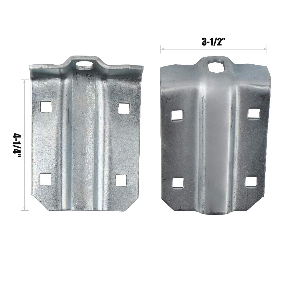 HOME MASTER HARDWARE Box Rail Hanger Kit 2 Set,Exterior Barn Door Hardware Kit,Each Rated Safe Working Load 225 lbs,Zinc Plated