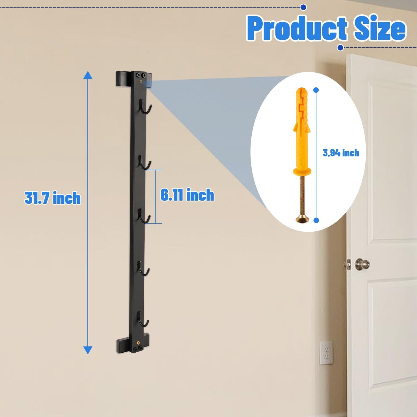 Whiidoom Lat Pulldown Attachments Lat Pull Down Bar Storage Rack for Mag Grip Lat Pulldown Machines Attachments Stand Cable Attachment Storage Rack for Home Gym and Gym Wall Storage (Style B)