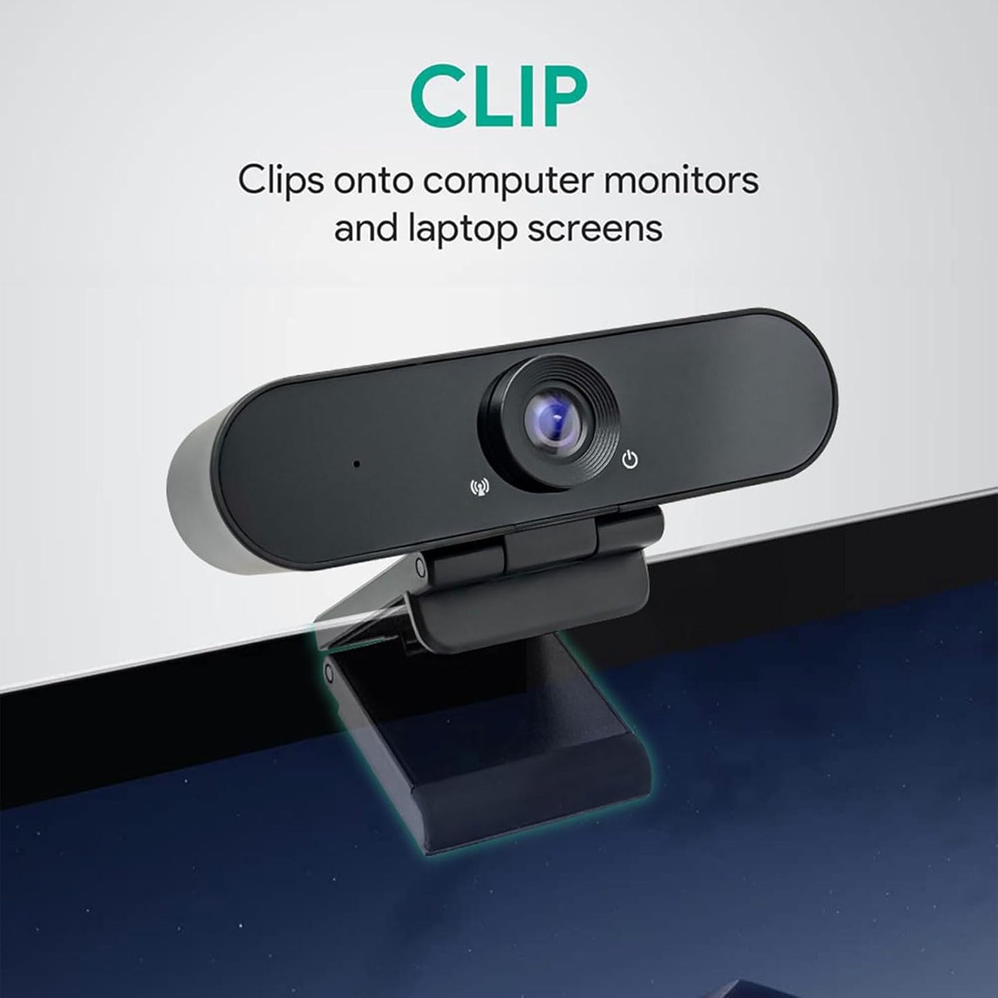 WEUNKNOWN 1080p Webcam with Dual Stereo Microphones & Privacy Cover, Full HD USB Desktop Web Computer Camera with Auto