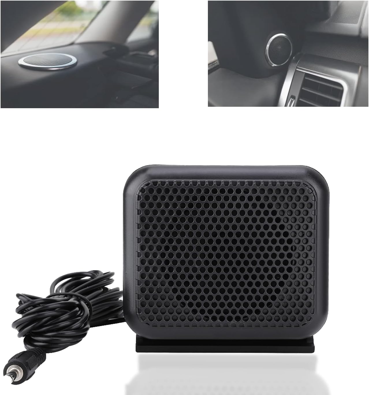 LenTLy NSP100 3W 3.5mm 4m MP3 External Speaker, Wired Speaker with Cable, Black, Portable, Stereo Sound, Compatible