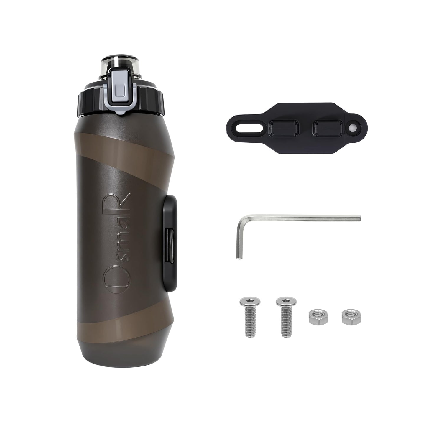 Magnetic Cycling Water Bottle with Bike Mount – 600ml / 20oz, Quick Snap-Release, Cage-Free, One-Handed Access – M5 Screws Included – Fits MTB, Road & Gravel Bikes