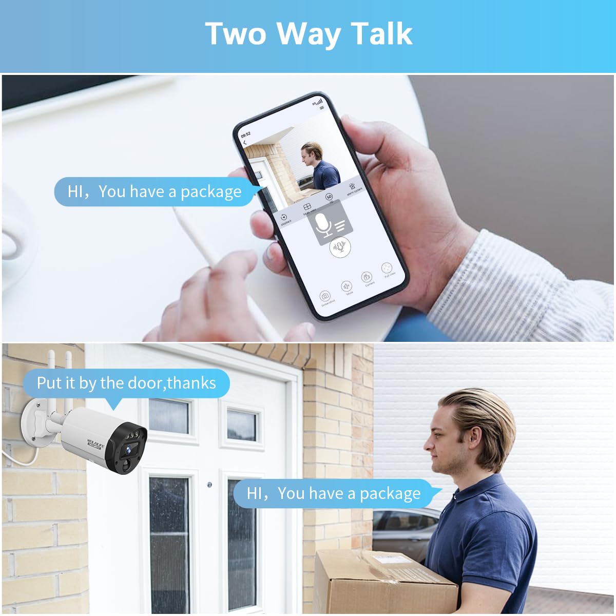 【90ft Super Night Vision】 5MP Outdoor Wireless Security Camera System, Wireless Cameras for Home Security, Home Video Security Cameras, WiFi Surveillance DVR Kits