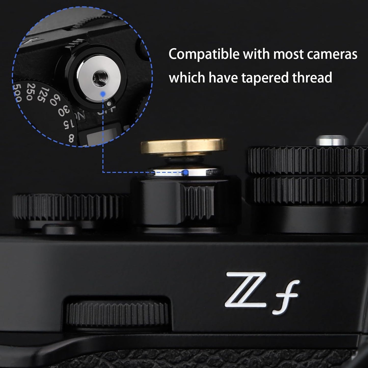 12mm X-E5 GFX100RF XT5 XT50 X100V X100VI X-Pro3 8 q3 M10 M-11 12mm Haoge Copper Shutter Release Button for Fujifilm