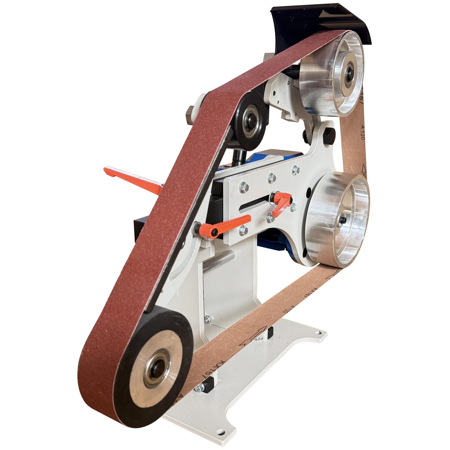 JLD Professional Belt Grinder Sander, 2x72 Inch Belt, 1500W Electric Motor with 2.2KW VFD, 2 sets of grinding kits with 3 grinding methods,Vertical and Horizontal operation includes 3 sanding belts.