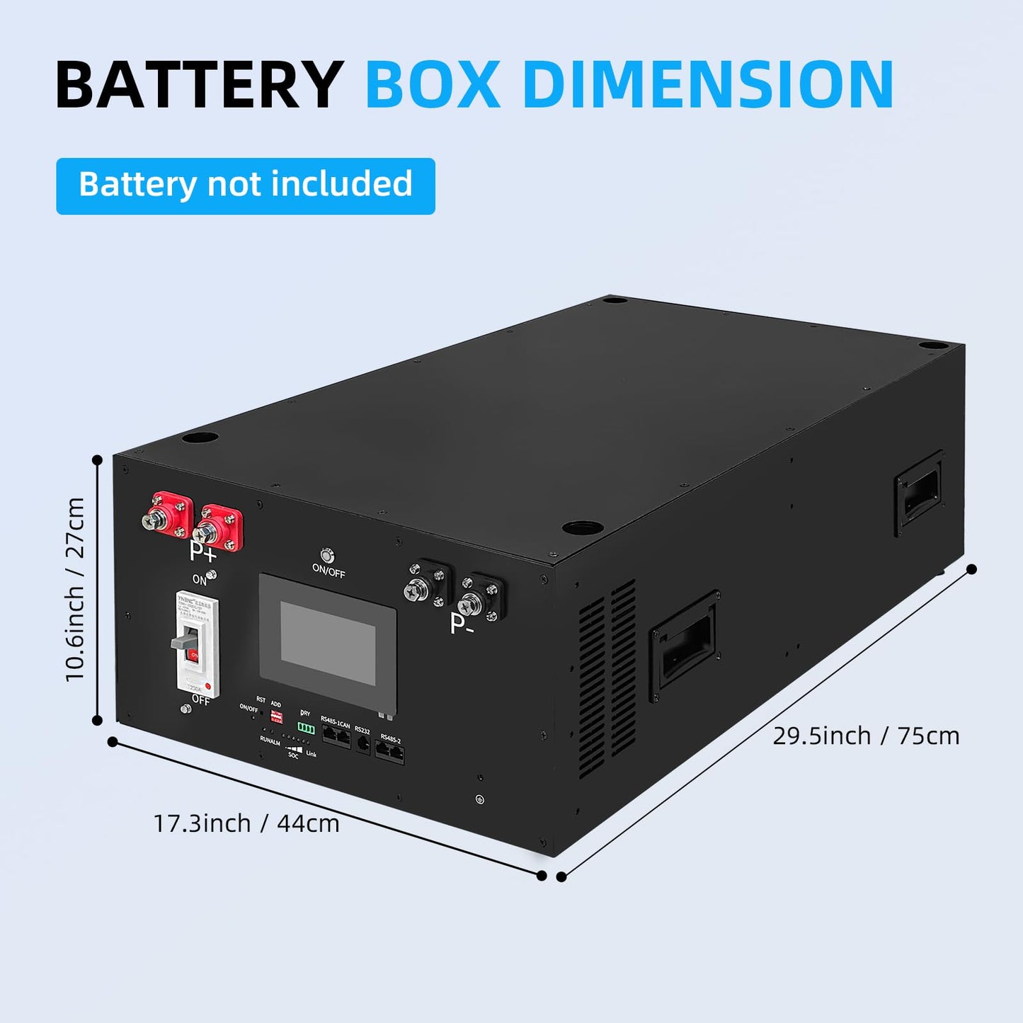 HiXiMi LiFePO4 Battery Box DIY 48V 280Ah 15kwh 51.2V 314Ah 330Ah Lithium Iron Pack Metal case,with 200A JK BMS and Other Accessories,for Off Grid,Backup Power,Home Storage(Batteries not Included)