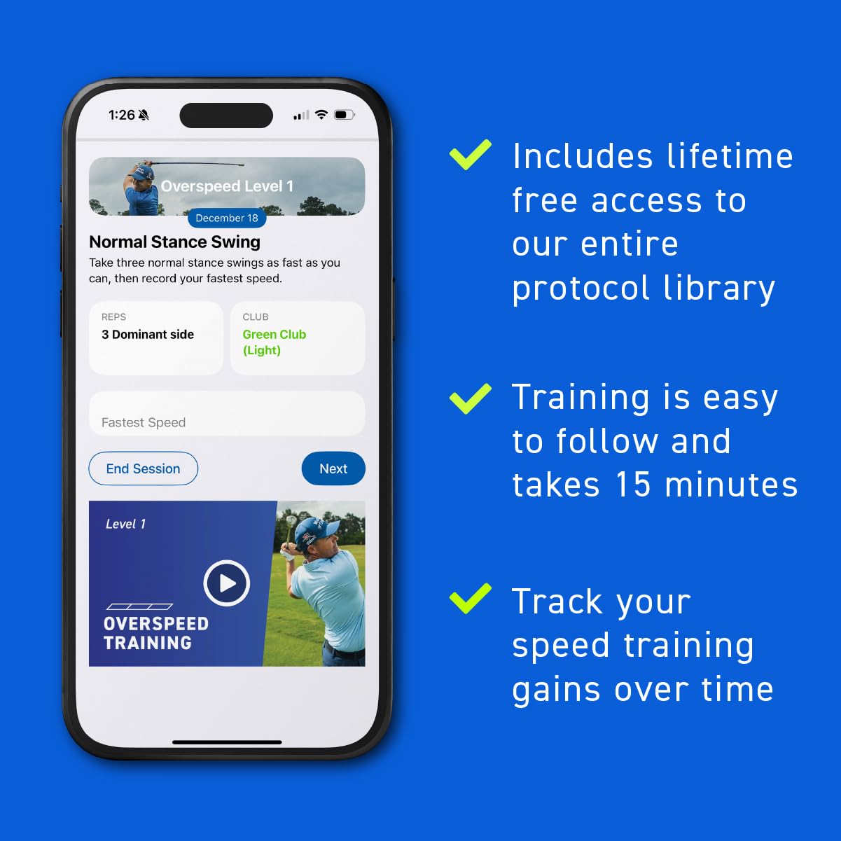 SuperSpeed Golf Speed Sticks Pro | New 2025 Model | Swing Speed Training System Used by Padraig Harrington | Gain Speed and Distance | App Training Protocols