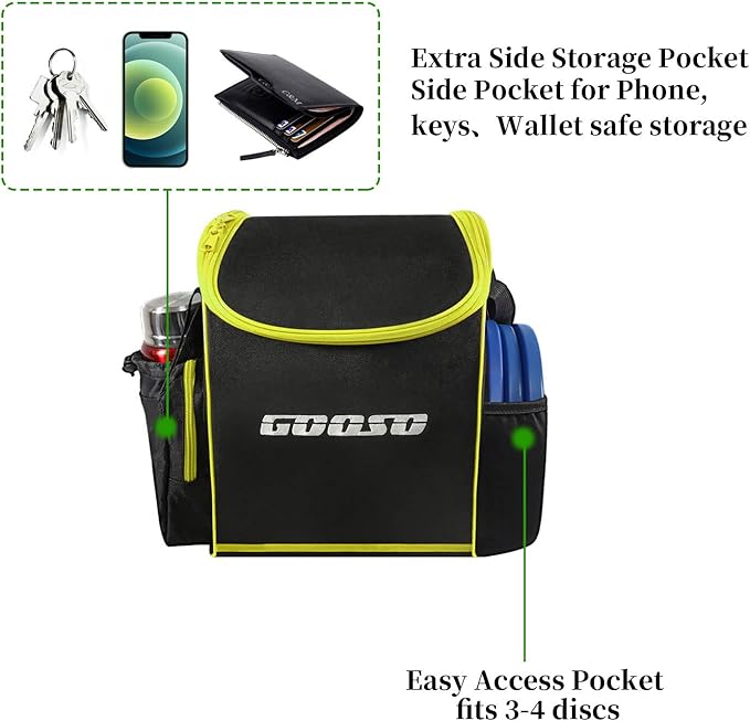 Disc Golf Set with Bag - 12 PCS Flying Disc Golf Discs for Beginner with Putter, Midrange, Driver | Portable Disc Golf Backpack Holds 28+ Discs Free Stand Bag Design for Convenient Use