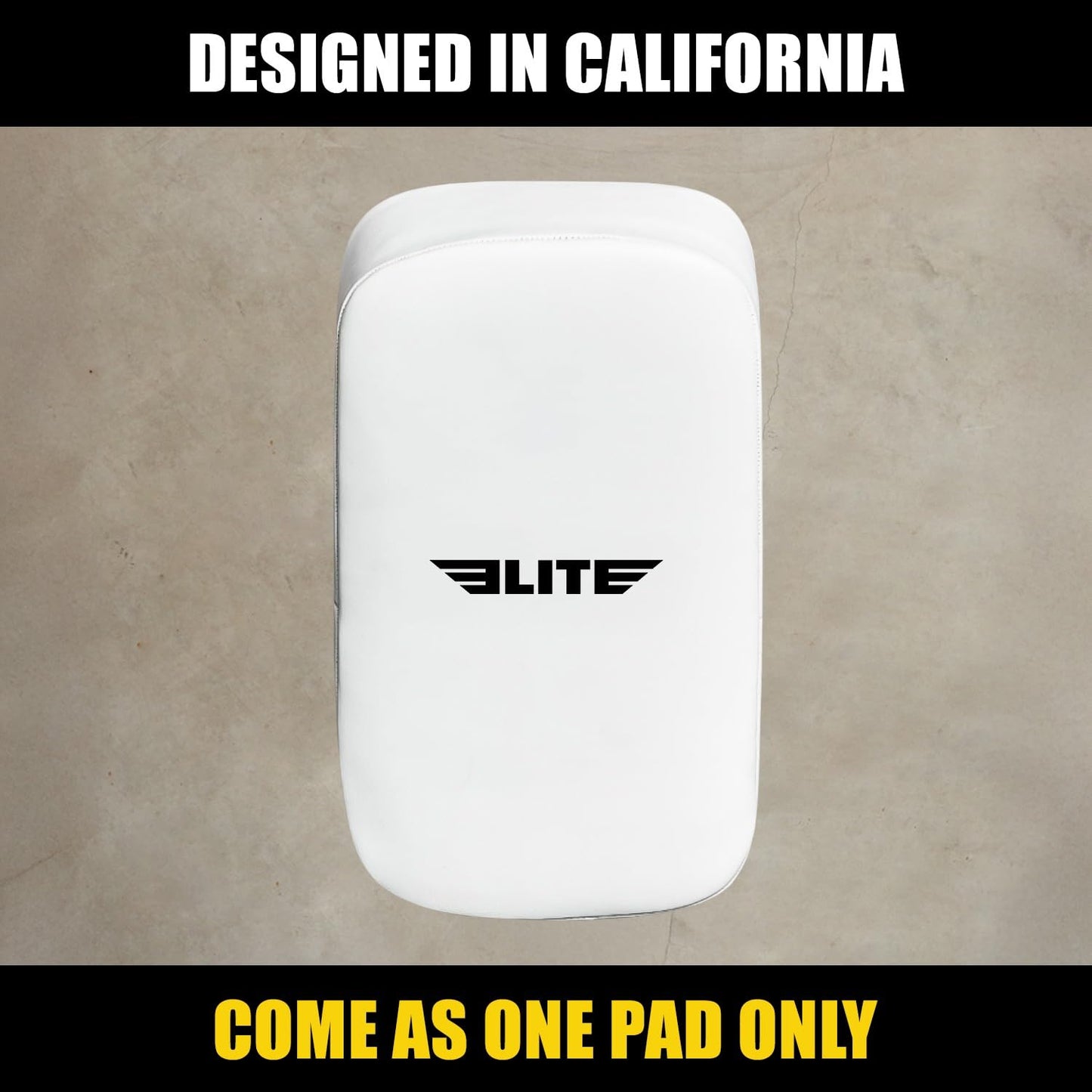 Elite Sports Muay Thai Kickboxing Training Pad for Kickboxing,MMA,Taekwondo,Karate. Ideal for Punches,Knees, and Kicks in Martial Arts Training (Solid White)