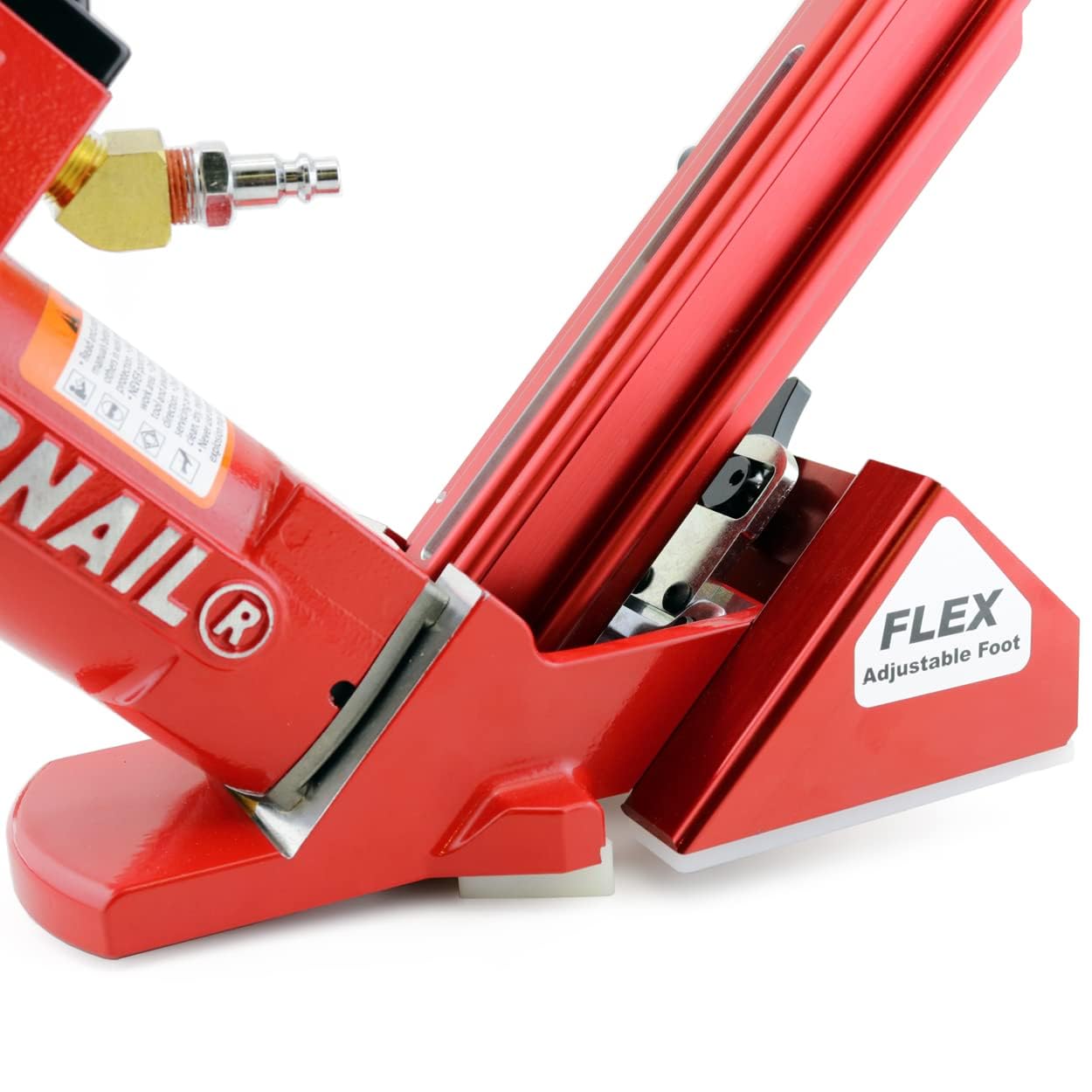 Powernail 50PFLEXXLSW Pneumatic 18 Gauge L-Cleat Flooring Nailer with FLEX Adjustable Base for Hardwood, Exotic, Engineered T&G Flooring