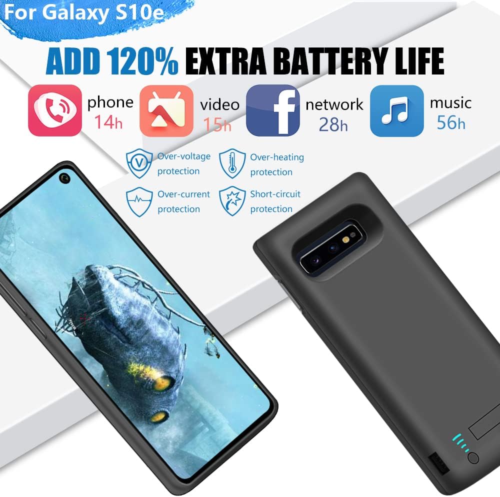 BAHOND S10e, 5000mAh 1.2X (5.8 Inches) Battery Case for Samsung Galaxy Rechargeable Extended Battery Charging Case