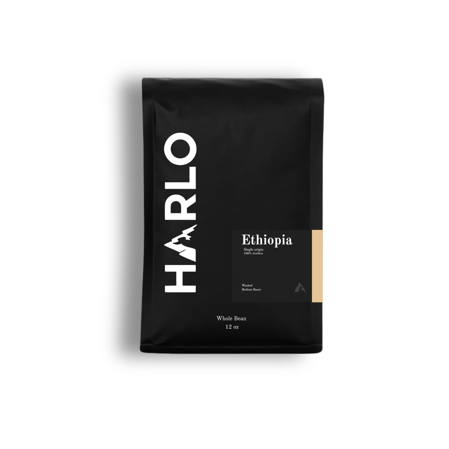Harlo Coffee Roasters Ethiopia Single Origin Whole Bean Coffee, Medium Roast, Specialty Grade, Freshly Roasted, 12 oz Bag