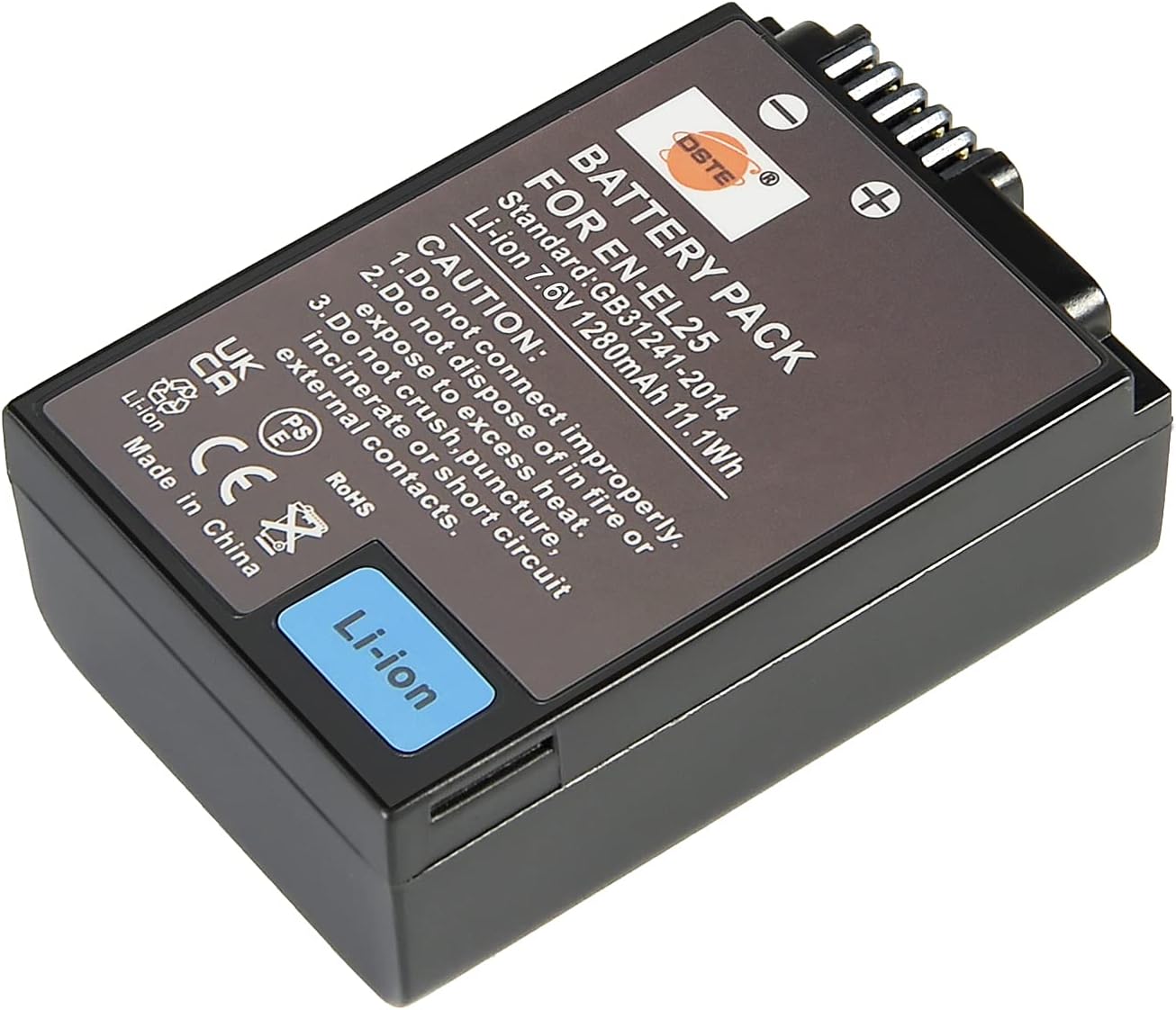 DSTE EN-EL25 ENEL25 Z30, Z50, 50, High Capacity Li-ion Battery Compatible with Z Z FC Mirrorless