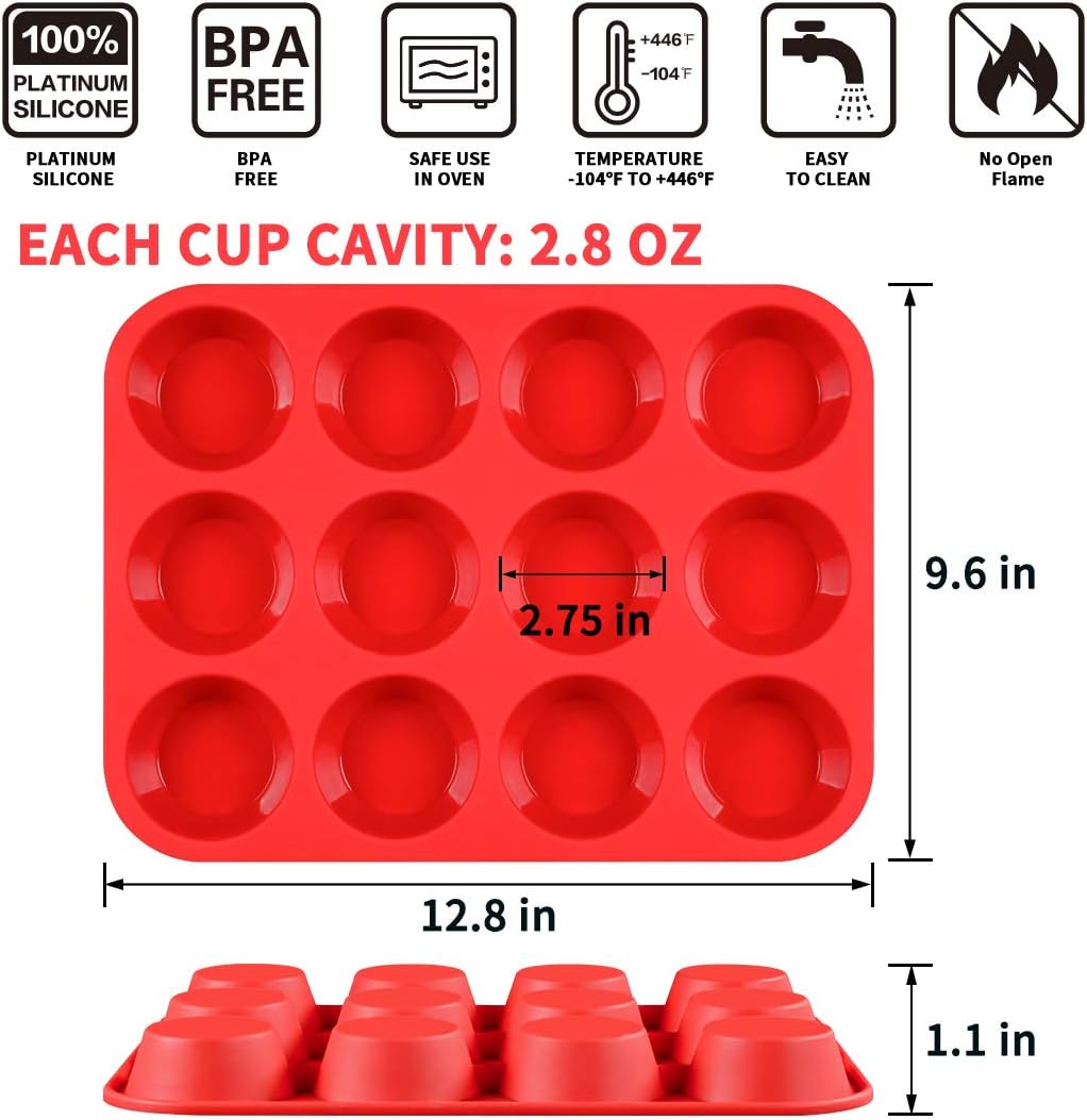 Wilton Muffin Pan Set - 12 Regular Size & 6 Giant Muffin Cups for Perfect Baking