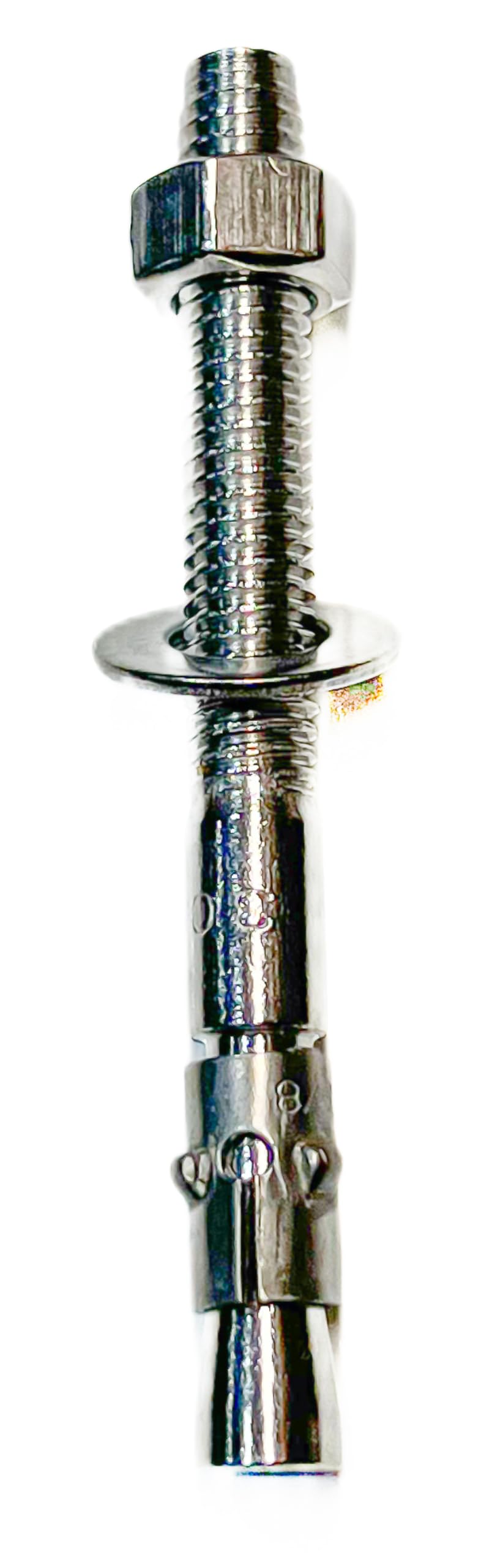 Mighty Fasteners Wedge Anchors – Heavy-Duty 304 Stainless Steel Expansion Bolts for Concrete & Masonry, Rust-Resistant & Durable - 1/2" X 4" - 50 Pack