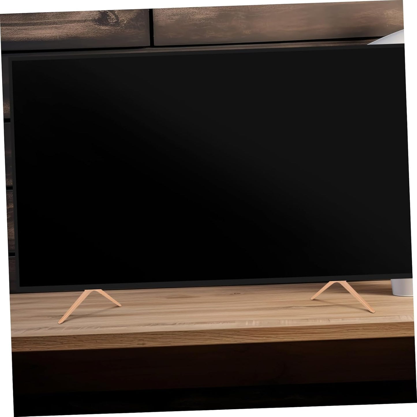 VOSAREA 1pair Tv Stand Legs Adapter for Small Spaces Sturdy Tabletop Mount for Corner Use Easy Installation Stylish
