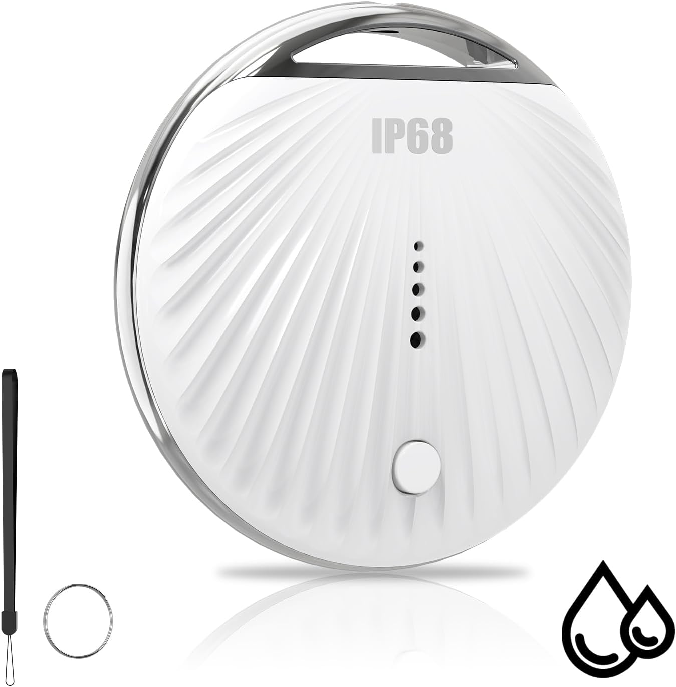 ssltvti IP68 Air Tracker Tag, Smart Tag Bluetooth Tracker Works with Apple Find My (iOS Only), Waterproof, Replaceable