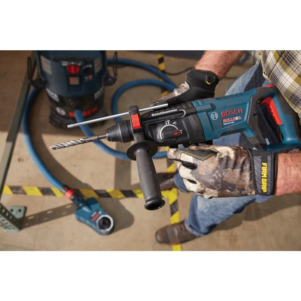 Bosch GBH18V-26DK25 18V EC Brushless SDS-plus® Bulldog™ 1 In. Rotary Hammer Kit with (2) CORE18V 4 Ah Advanced Power Batteries
