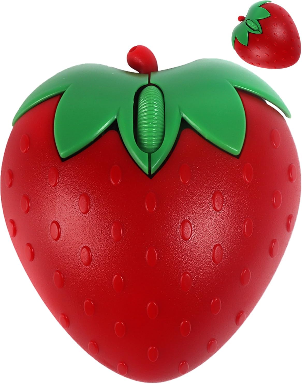 SHARE SUNSHINE Wireless Bluetooth Mouse Cute Red Fruit Strawberry Shape Silent Portable Lightweight USB Optical
