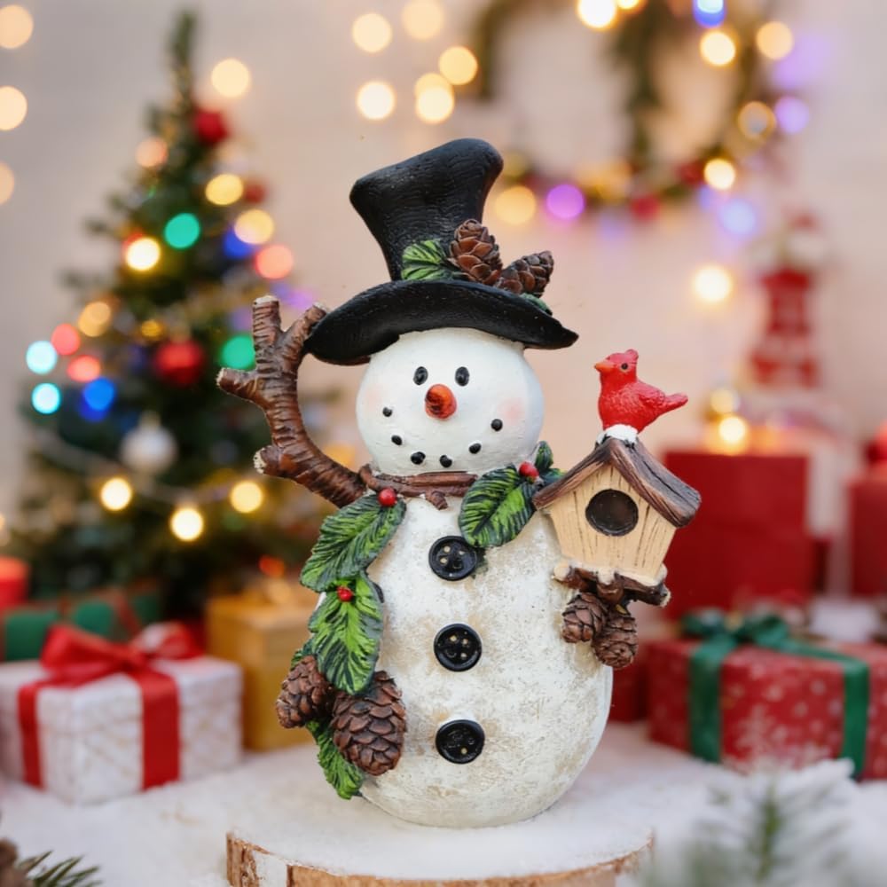 Regine Switzerland Snowman Figurines - Charming Holiday Indoor Decorations | Winter Ornaments for Gifts