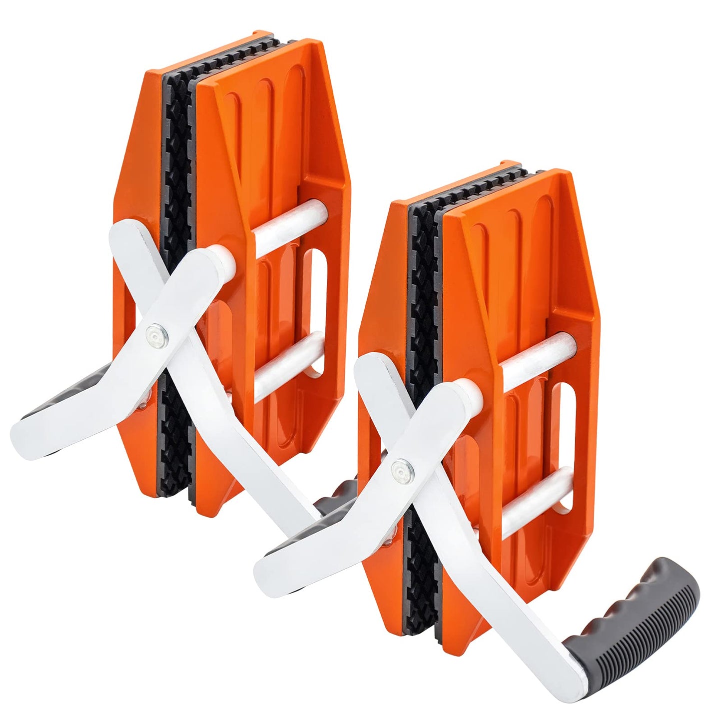SDRTOP 2 PACK Double Handed Stone Carrying Clamps with Black Rubber-lined, Granite Panel Carriers Lifting Tools, 660lbs Transporting Heavy Duty Carry Clamp for Glass Quartz Slabs Marble