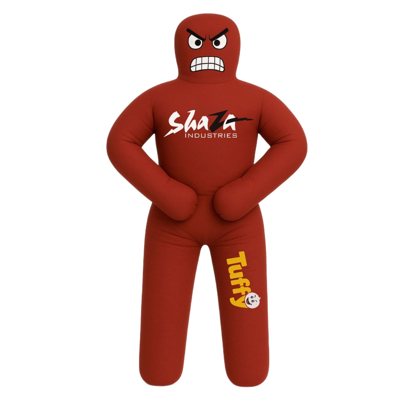 Shaza Toffy Youth Wrestling Dummy, Unfilled Canvas Training Partner, Kids Combat Practice Equipment (Red)