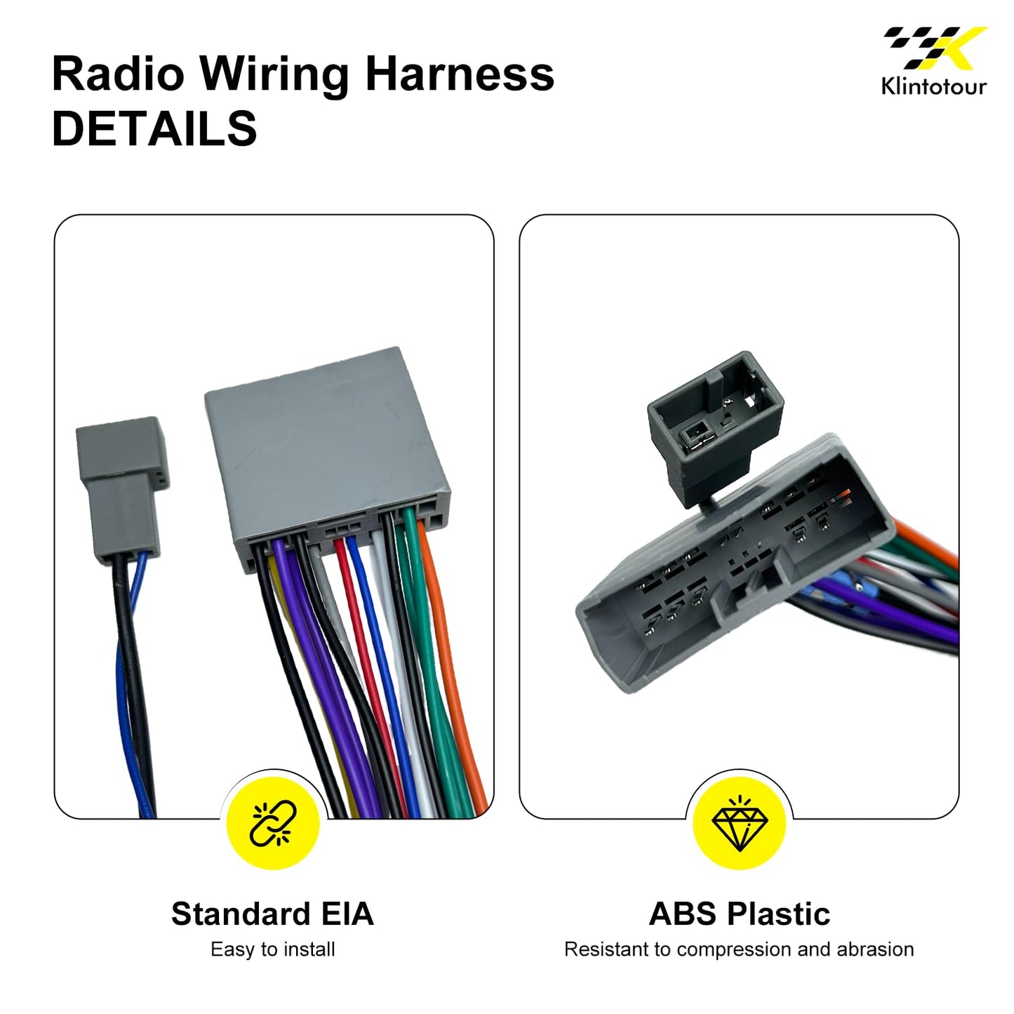 2006-2014, Radio Wiring Harness with Antenna Adapter Compatible with Acura/Honda Stereo Installation Wire Harness Kit