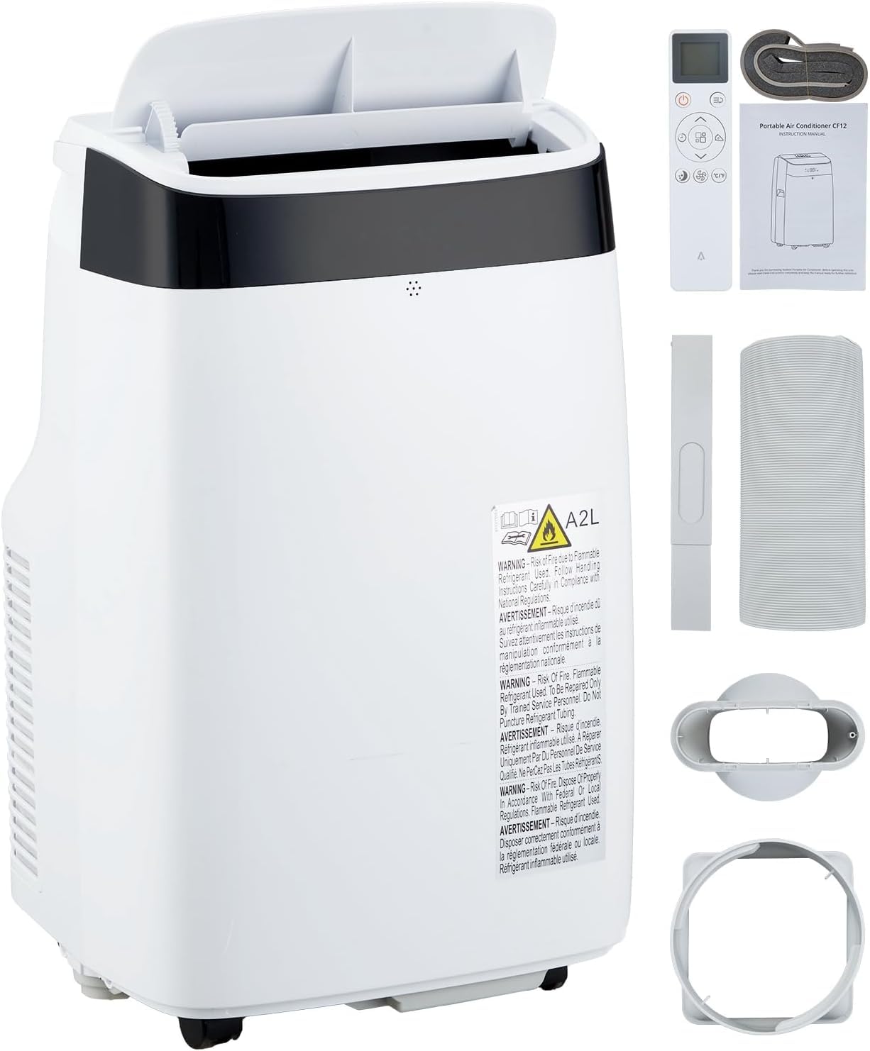GarveeLife Portable Air Conditioner,10,000 BTU for Rooms up to 450 Sq.Ft., Smart Compact AC Unit with Cooling, Dehumidifier, Fan, Remote Control and Window Kit, White