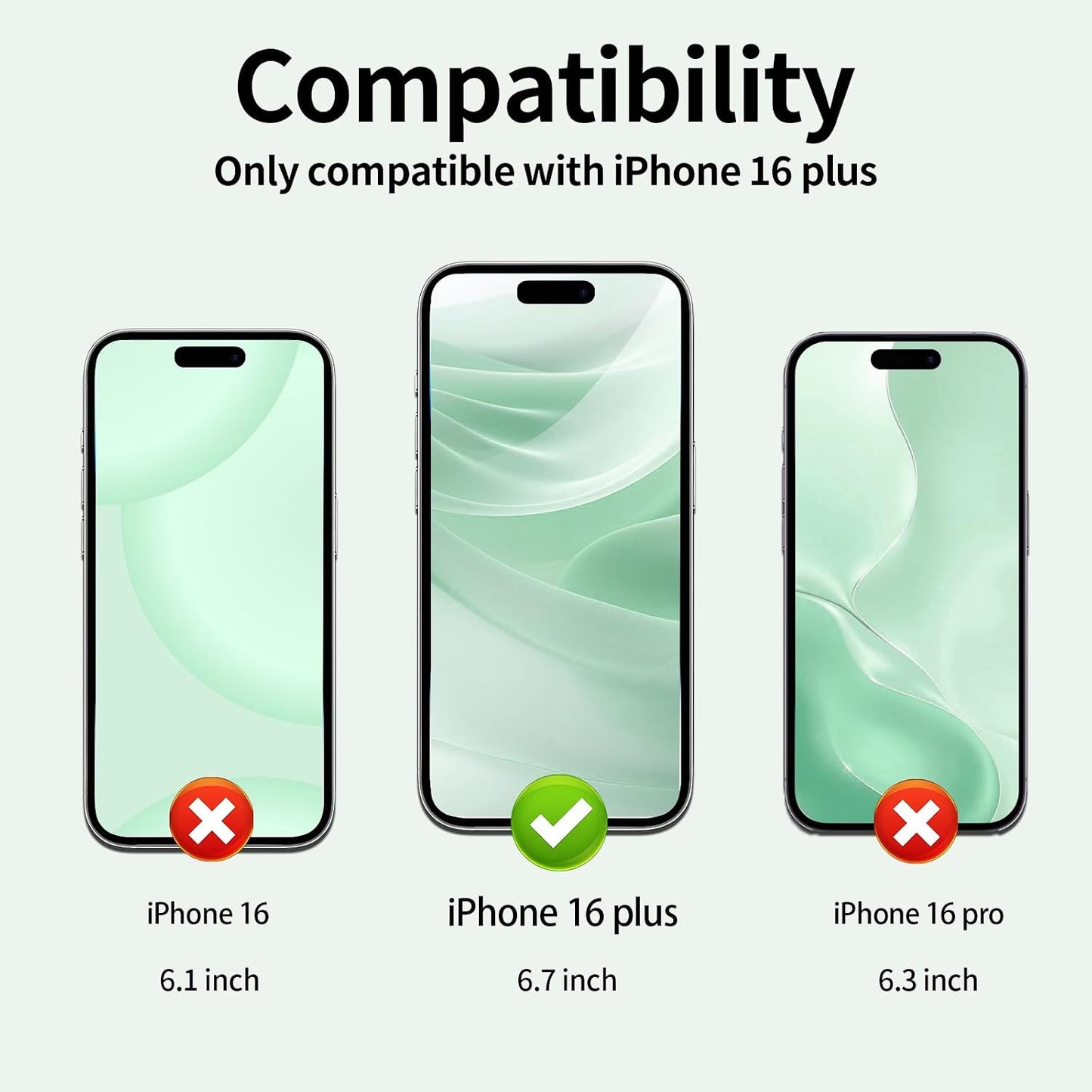 3Pack 16 9H BLEUM CADE Screen Protector for iPhone Plus with Installation Frame, Anti-Fingerprint Hardness Tempered
