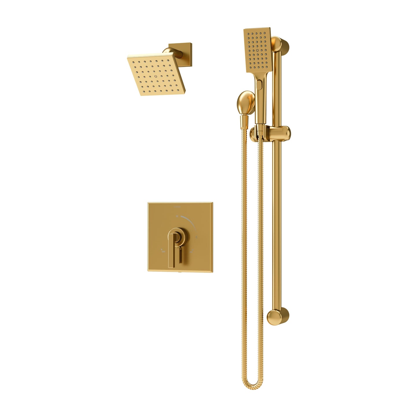 Symmons Duro HydroMersion Single Handle Shower Faucet Trim Kit with Hand Spray - 2.0 GPM