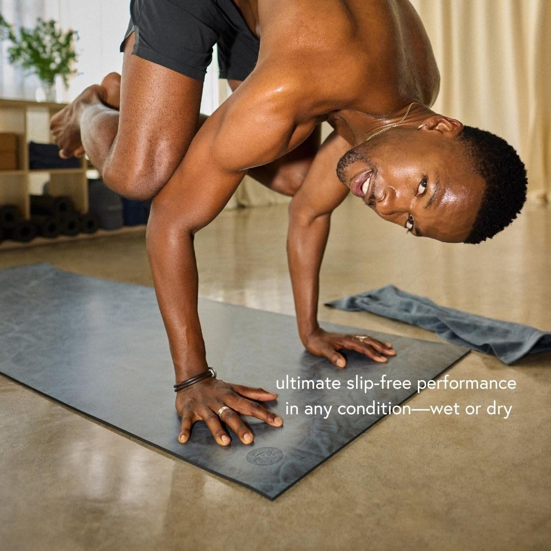 Manduka GRP Adapt Yoga Mat 71" - 5mm | Ultimate Grip | Sweat Ready for Any Style of Yoga | 71 x 24 inches | Jet Black