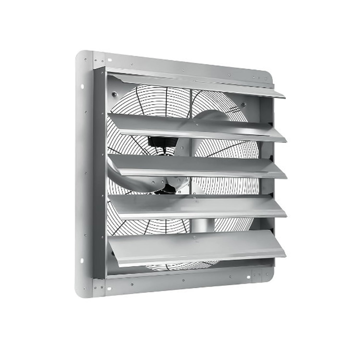 24in Shutter Exhaust Fan, 3500CFM Wall Mount Waterproof Aluminum Alloy Window Exhaust Fan with 3ft Power Cord, Ventilation Fan for Basement Gable Chicken Coop
