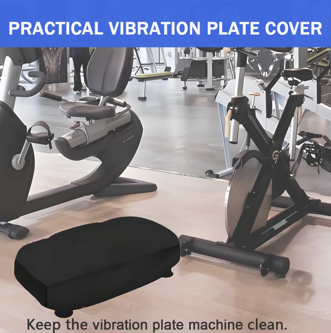 Vibration Plate Cover,Stretchy Dust Guard Sleeve for Vibration Plate,Body Shaping Machines Dust Cover,Fully Dust-proof Protector for Weight Loss Motor (1)