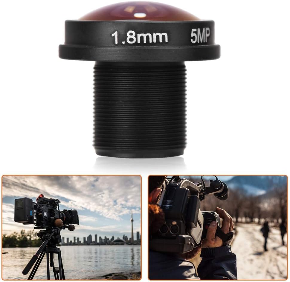 T angxi 1.88mm 5MP 180 M12x0.5 1/3inch 1/4inch Chipsets/with F2.0 Mini Fisheye Camera Lens, HD Wide Angle Thread CCTV