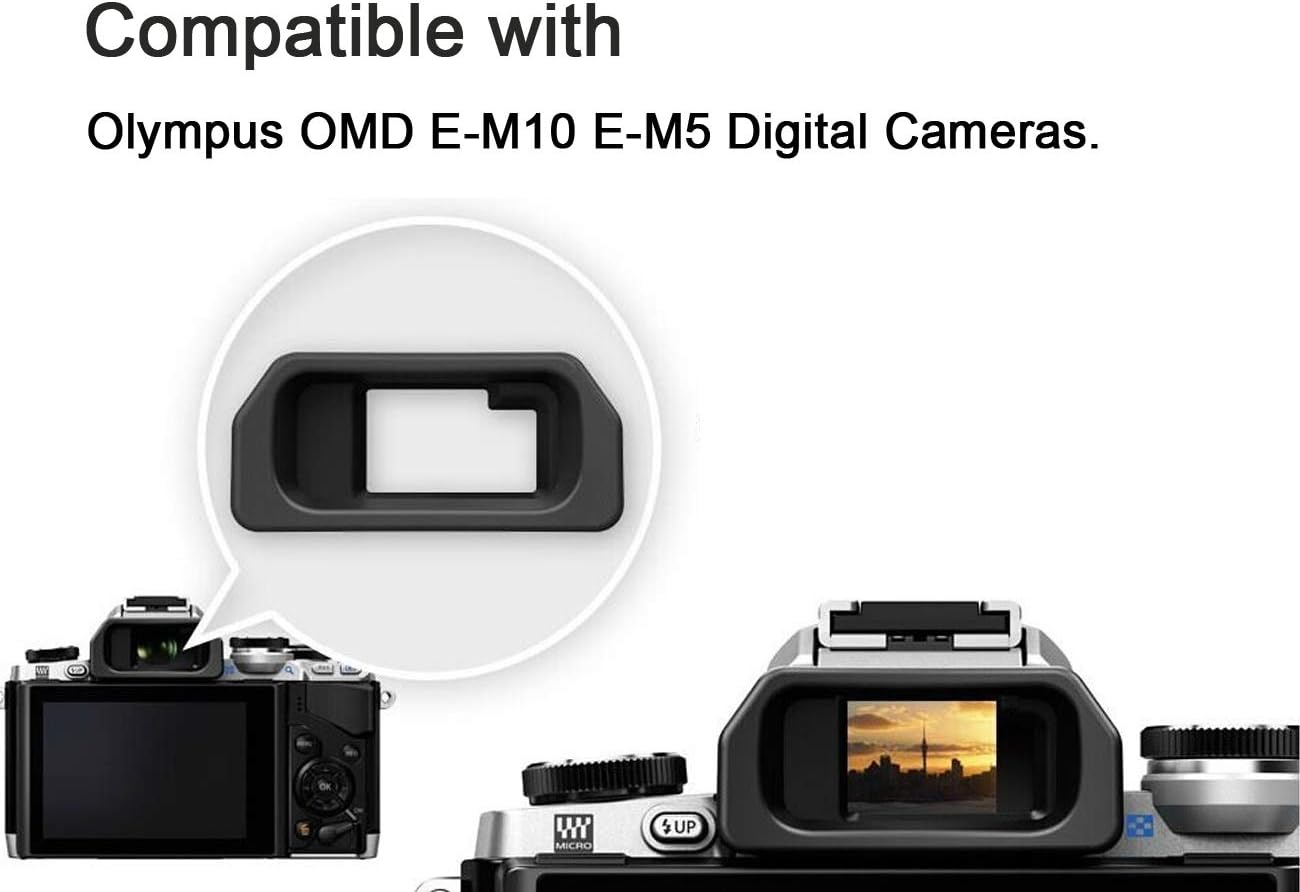 FANZR E-M10 E-M5 (2 Pack) Eyecup Eyepiece Viewfinder Compatible for Olympus OMD Digital Camera
