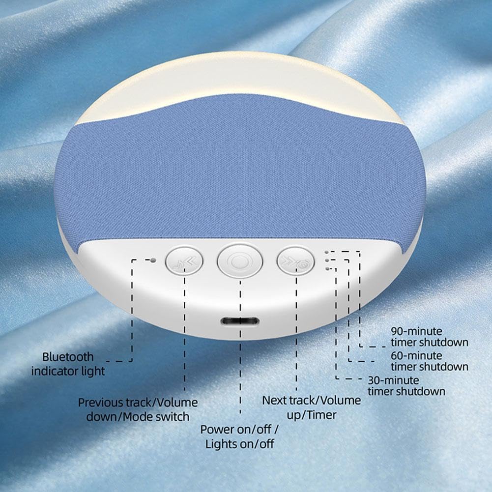 Generic 2026 3 New Sleep Pillow Speaker, Bluetooth Pillow Speaker with Types White Noise Timer WirelessSleep Aid