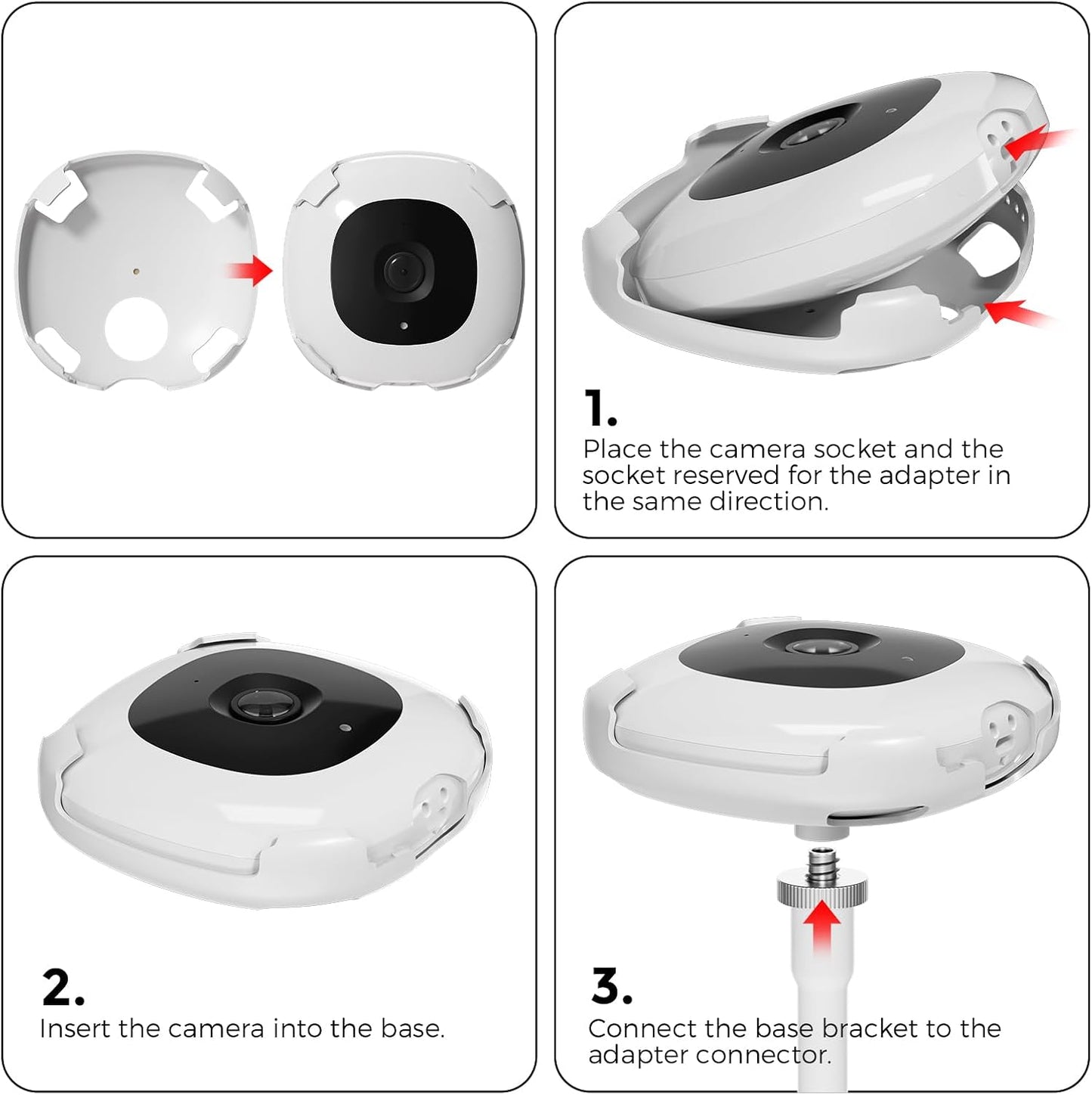16.9in honecumi Baby Monitor Clip Mount Compatible with Nanit Pro Smart Baby Monitor & Flex Stand, Flexible Gooseneck