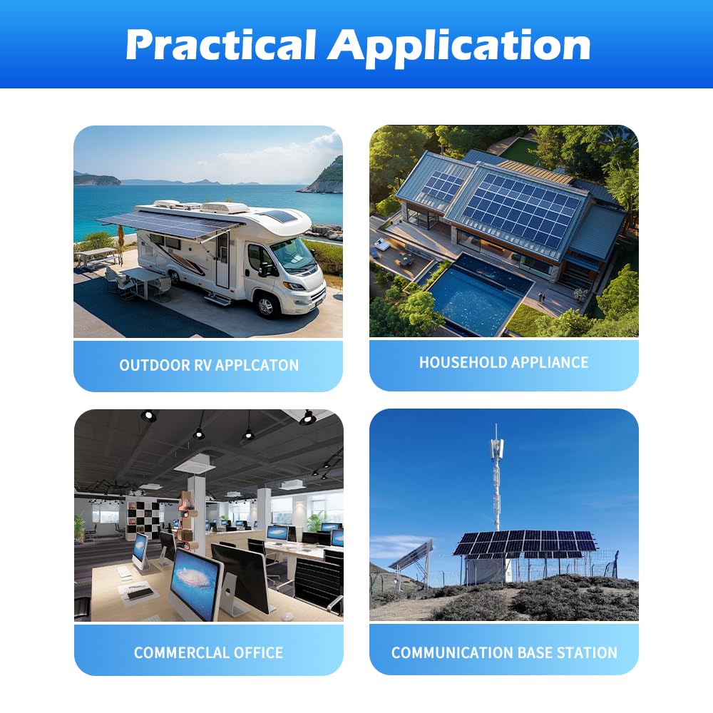 Ampinvt 1200W Pure sine Wave Solar Inverter 12V DC to 120V AC for Home Backup,Off-Grid Living,Built-in 40A MPPT Solar Controller,Solar & AC Input Charger,Compatible with Lifepo4 Battery