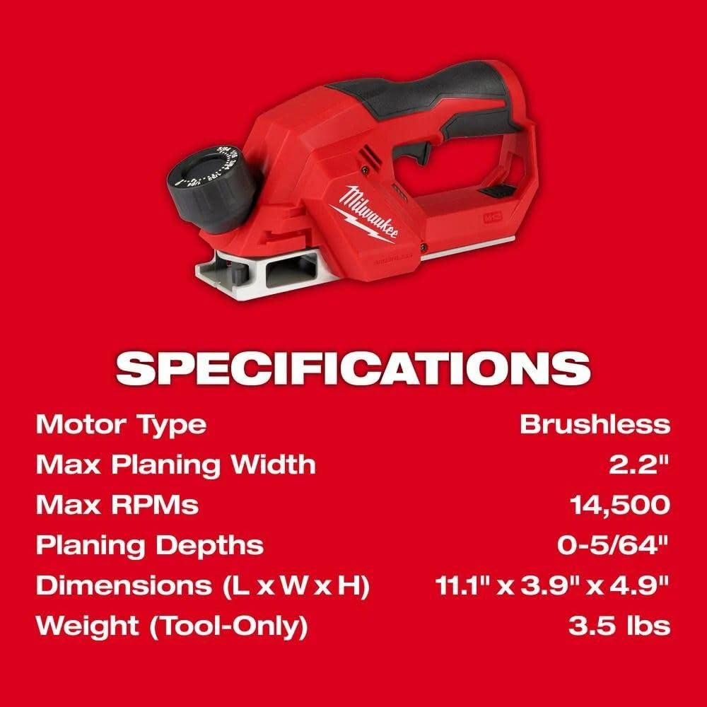 Milwaukee Electric - M12. BRUSHLESS 2 Planer