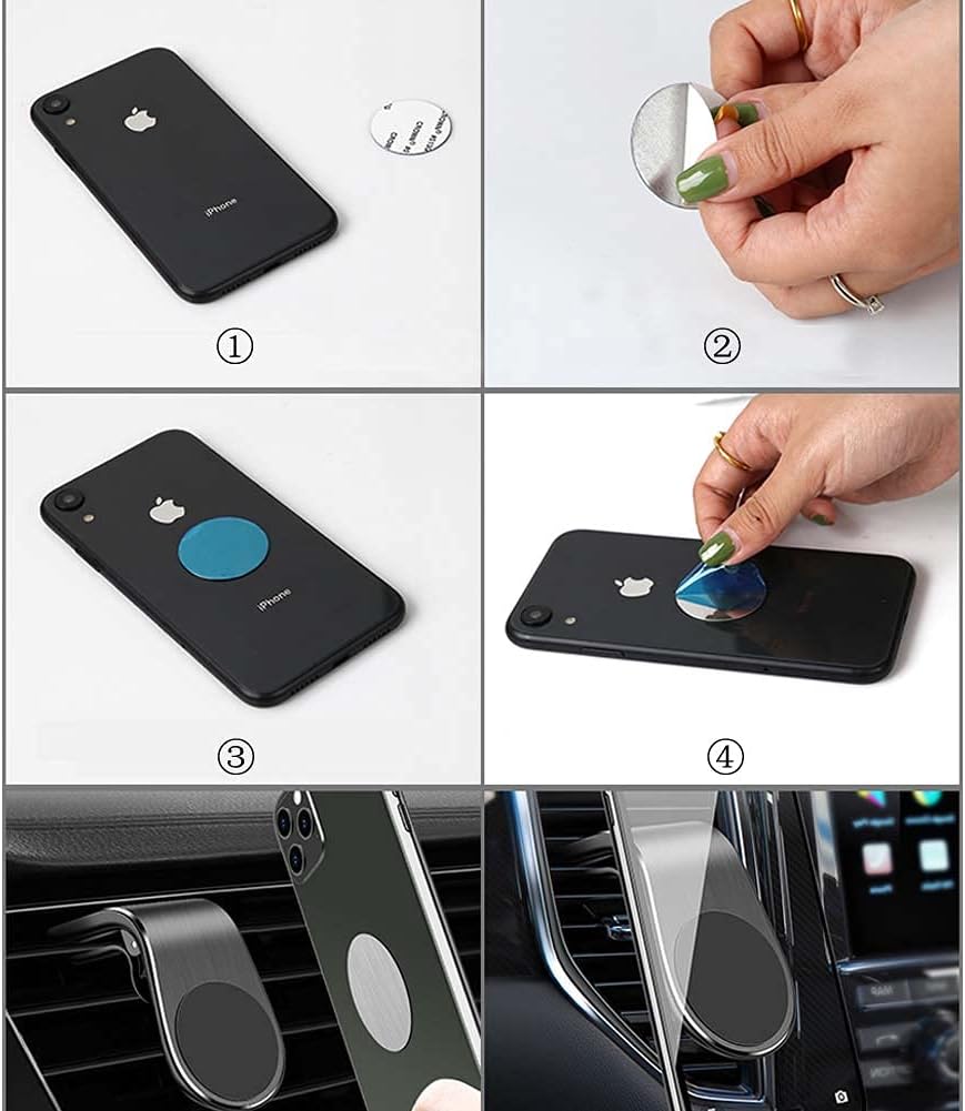 ANRACHEL Sheets,Silver(20 Pack) Universal Metal Plate with Adhesive for Magnetic Car Phone Holders, Wall, Magnets.