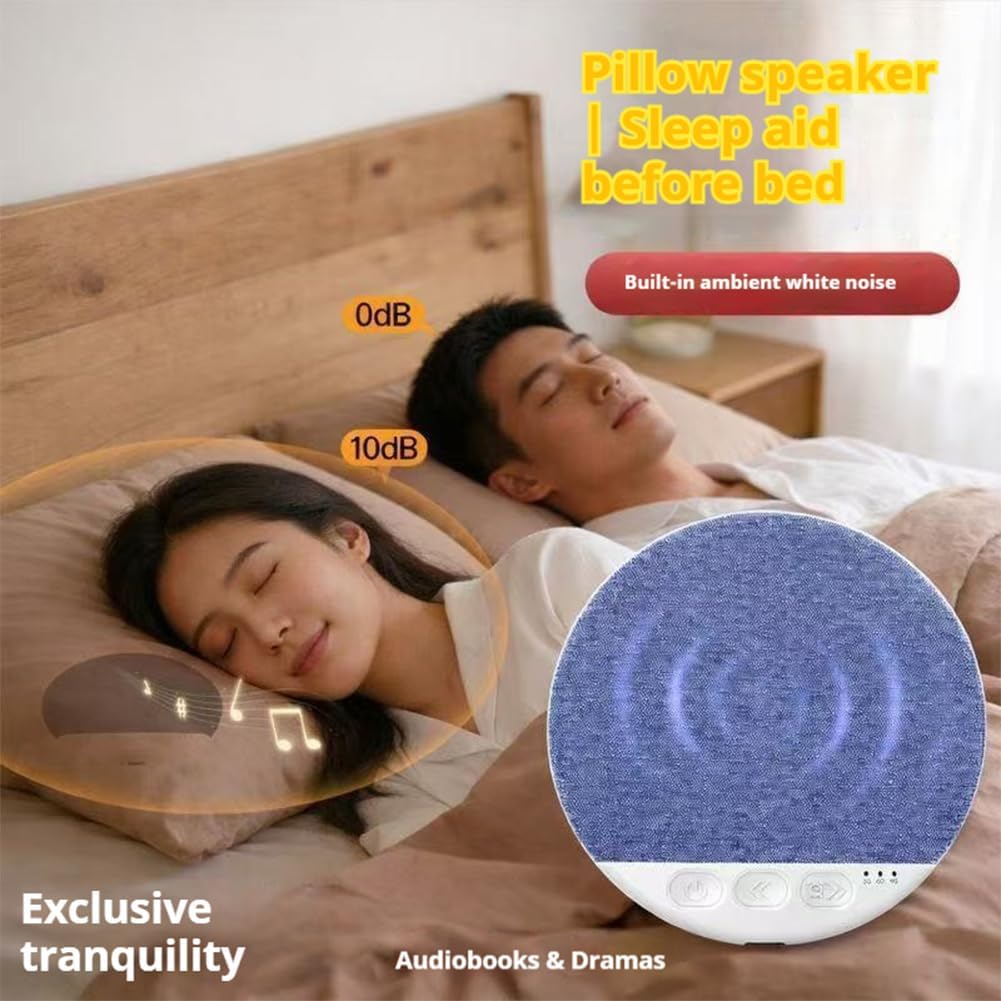FACAIFACAI 2026 20H Pillow Speaker, New Sleep Speaker Under Pillow, with White Noise, Auto-Off Timer, Play, Stereo