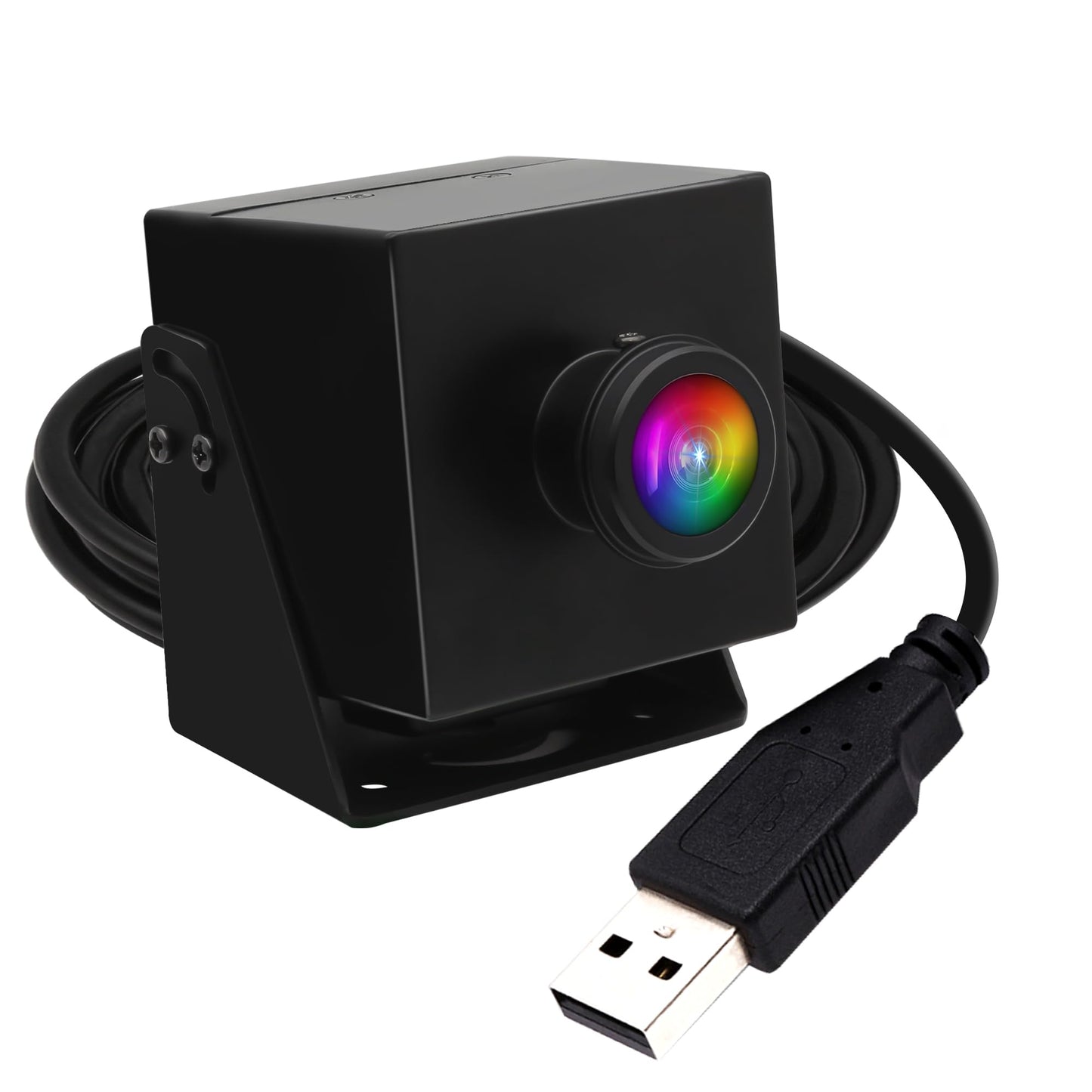 ELP 48MP USB Fisheye Webcam for Computer & Laser Engraver - 6000P USB Security Camera for Raspberry Pi (1.56mm Fisheye Lens, 200)