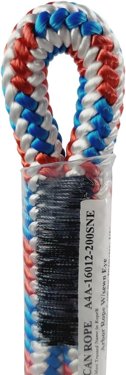 Pelican Arborist-16 Strand 12.7 mm (1/2 inch) Arborist - 7000 lbs Breaking Strength - Static Climbing Rope Used for Arborists - 150 ft - Plain End