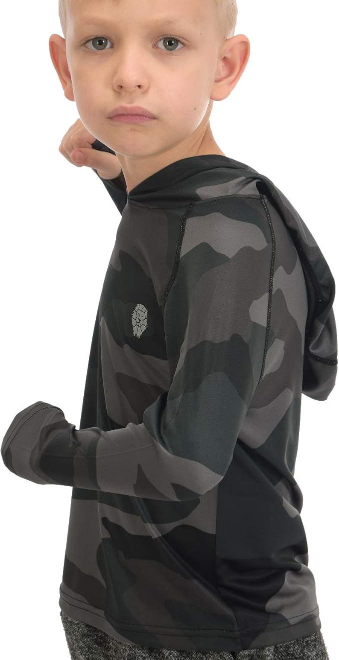 Hoodies for Boys Outdoor Recreation Shirts - Youth Athletic Tops Sun Protection UPF 50+