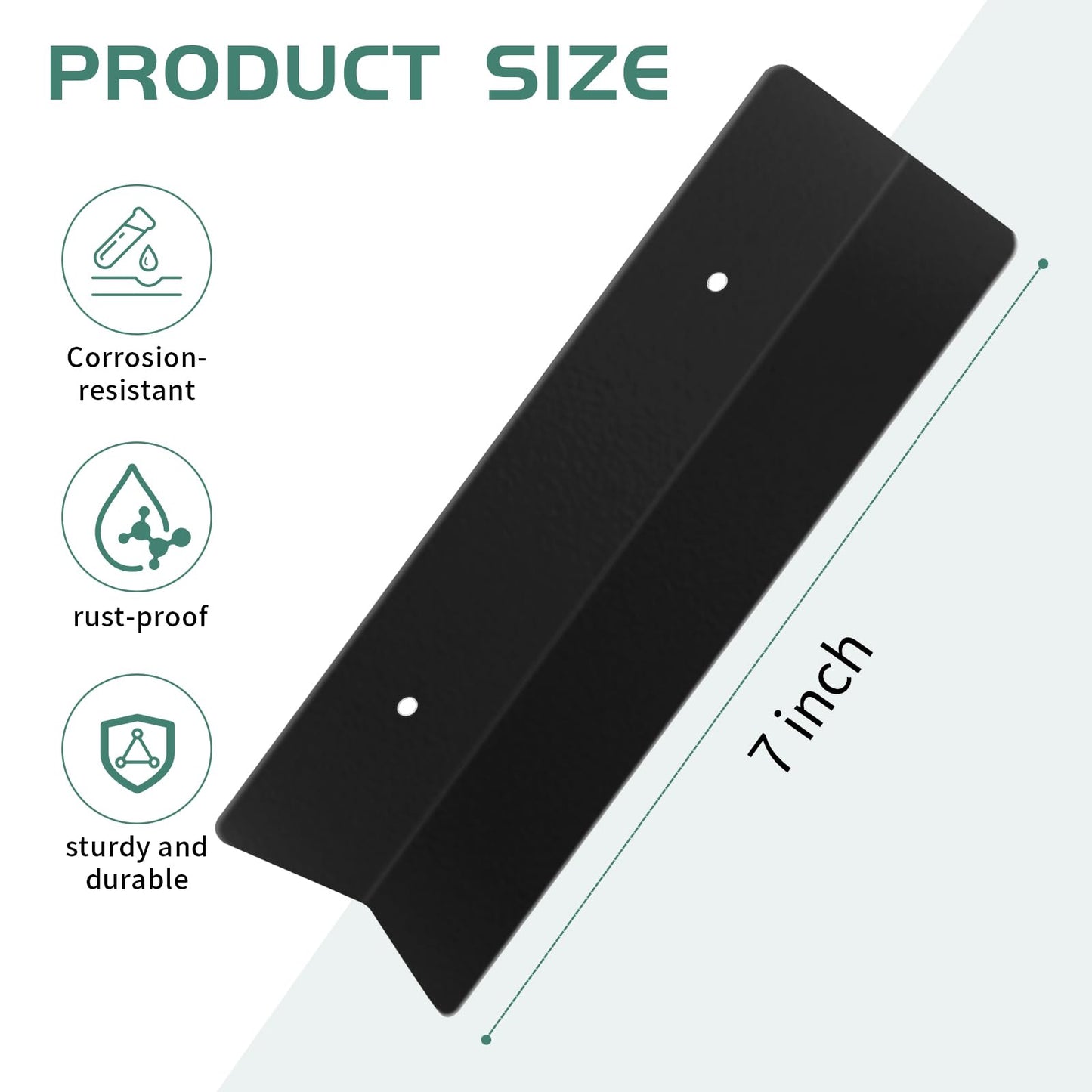 Bompro 4 Pcs Garage Door Seal Mouse Guard, Heavy Duty Stainless Steel Garage Door Mouse and Snake Guard, Permanent Solution (Black)