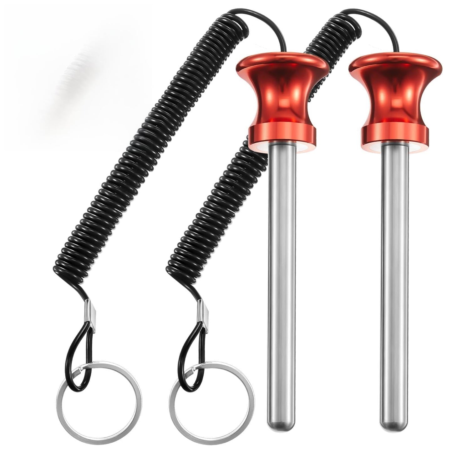 Lasnten 2 Pcs Weight Stack Pin Magnetic Universal Gym Weight Pin 0.4 inch Drop Set with Pull Rope for Plate Apertures Above 10.5 mm Heavy Duty