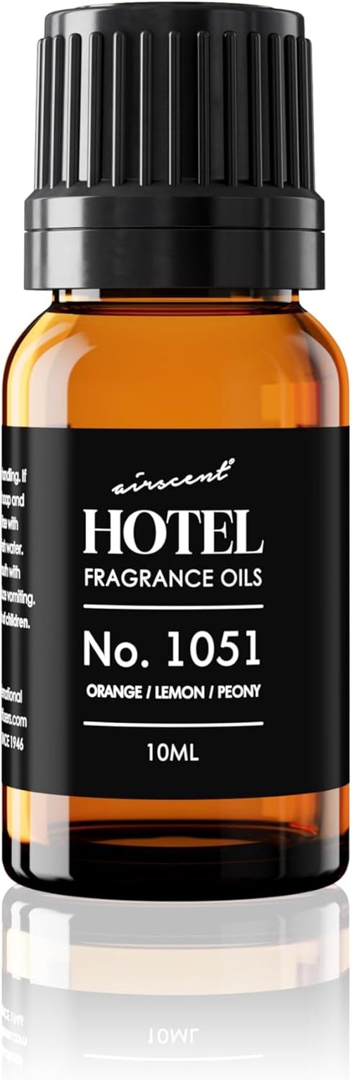 AirScent Citrus Zest Diffuser Oil No. 1051 - Premium Orange Lemon Peony Fragrance - 10 mL Glass Dropper Bottle