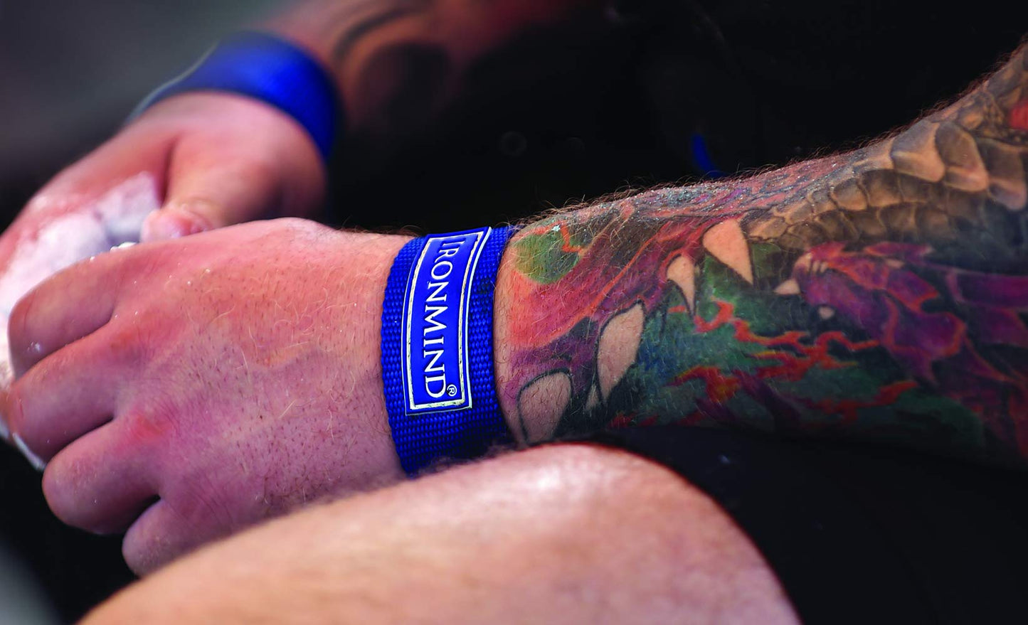 IronMind Strong-Enough Lifting Straps (Pair) - Blue Nylon Wrist Wraps for Weightlifting, Deadlifts, Strength Training