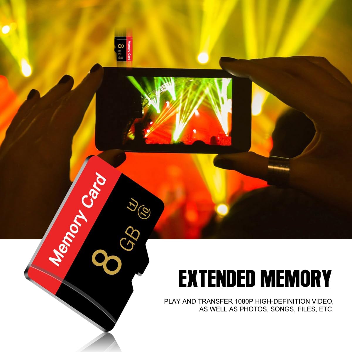 ESHAKHARE 8 C10/U1/UHS-I/A1 8GB) Micro Memory Card GB with Adapter, TransFlash Card, TF Card for Camera, Smartphone