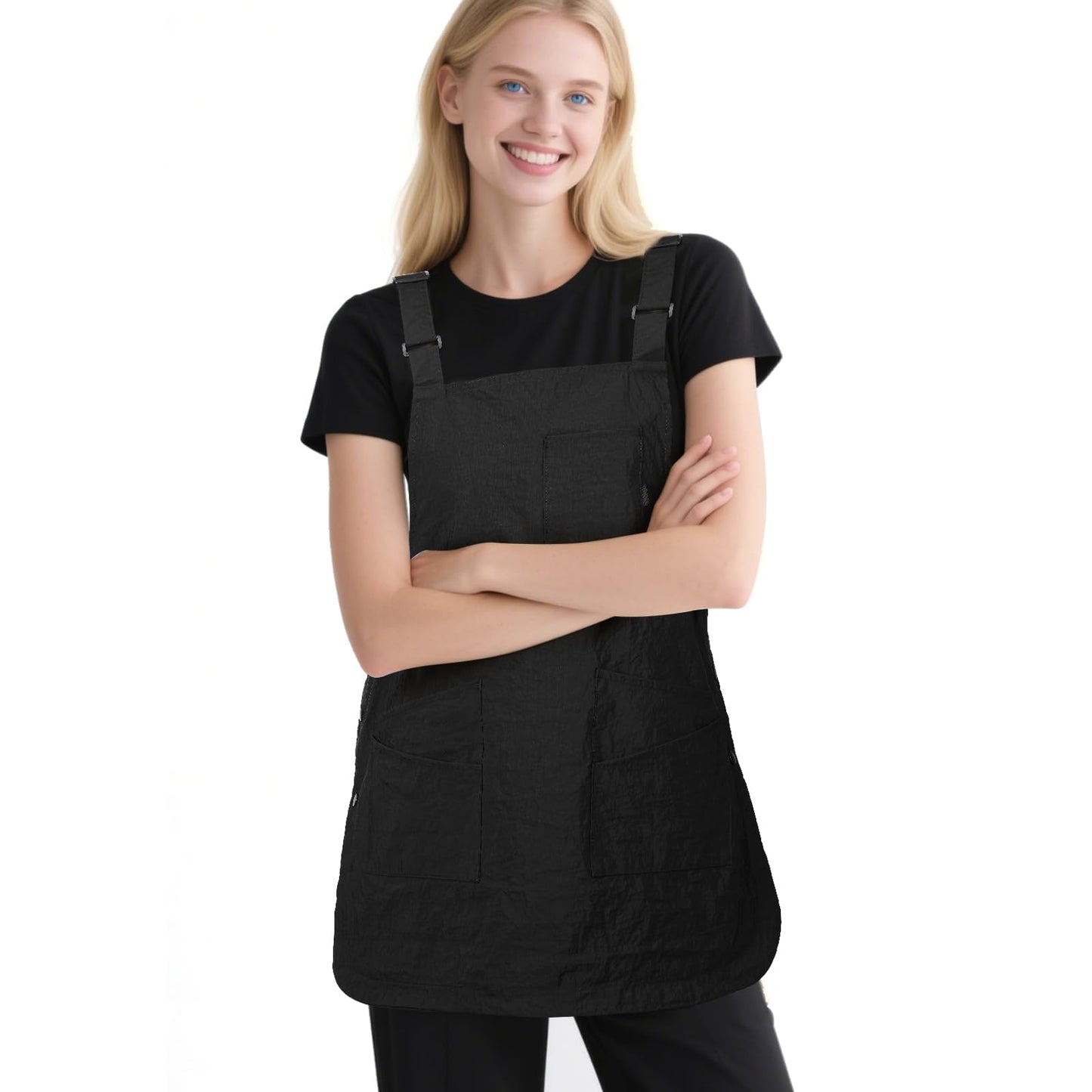 XJSLDYN Aprons for Women with Pockets Adjustable Double-Sided Wearable Durable Lightweight Chef Cooking Kitchen Restaurant Aprons for Women Men