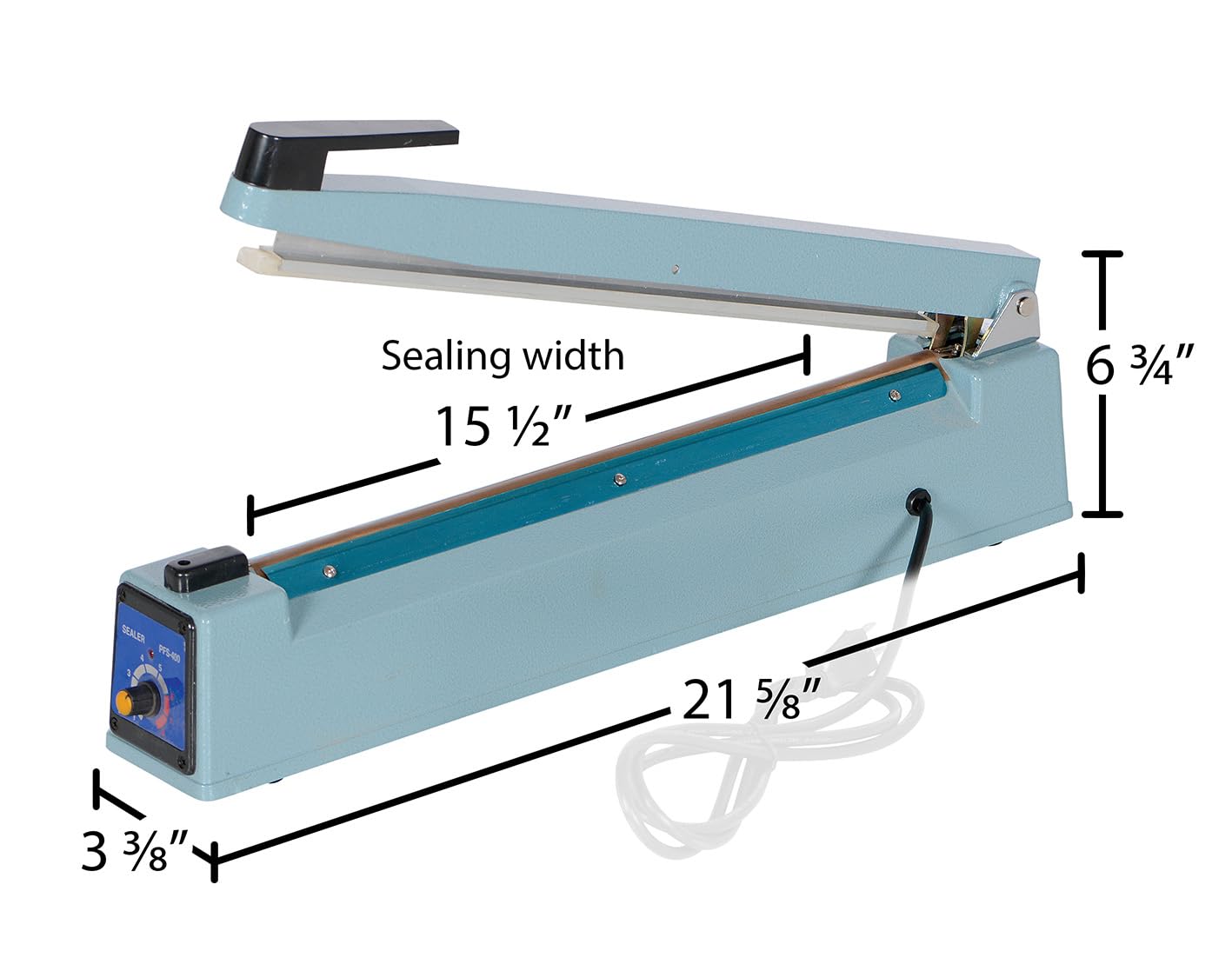 Vestil ISEAL-15T Steel Impulse Bag Sealer 15-1/2 In. Sealing Width Blue